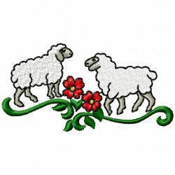 Sheep Embroidery Design 9